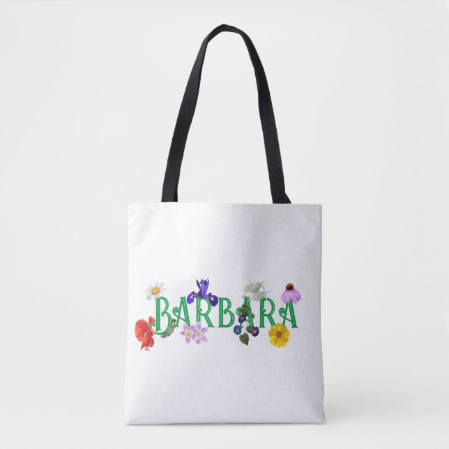 Personalized 'Wildflowers' Tote Bag (Front)