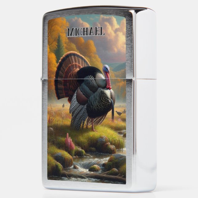 Personalized Wildlife Turkey by Stream Zippo Lighter | Zazzle Personalized Wildlife Turkey by Stream Zippo Lighter | Zazzle