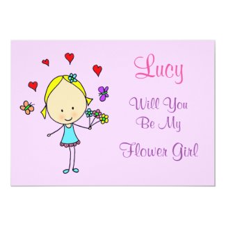 Personalized Will You Be My Flower Girl Card