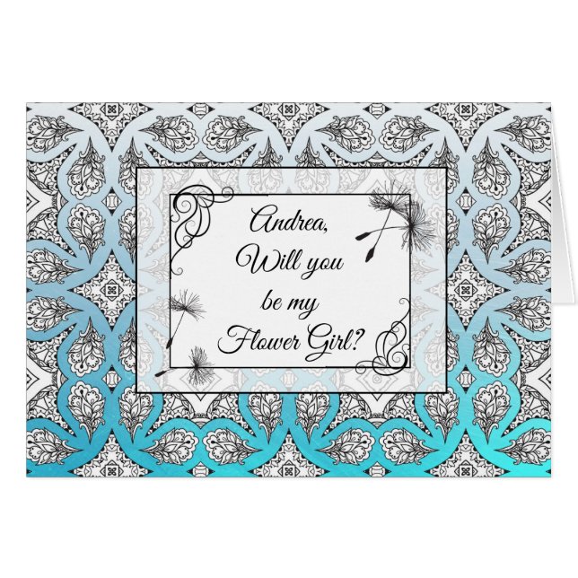Personalized Will You Be My Flower Girl Card (Front Horizontal)