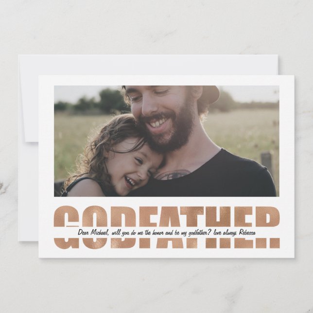Personalized Will You Be My Godfather Invitation (Front)