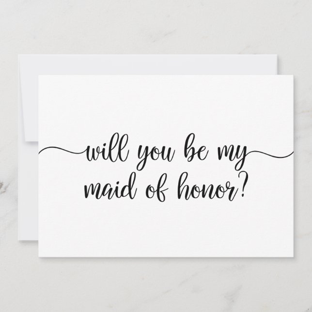 Personalized Will You be my Maid of Honor Cards (Front)