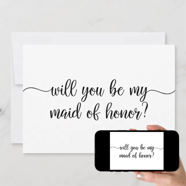 Personalized Will You be my Maid of Honor Cards | Zazzle