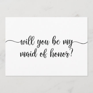 Personalized Will You be my Maid of Honor Cards