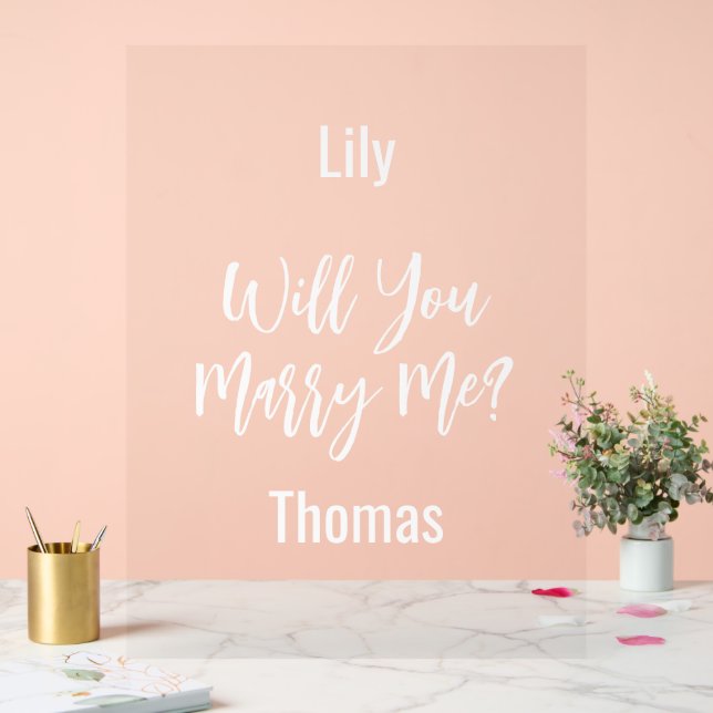 Personalized will you marry me acrylic sign (Wedding)