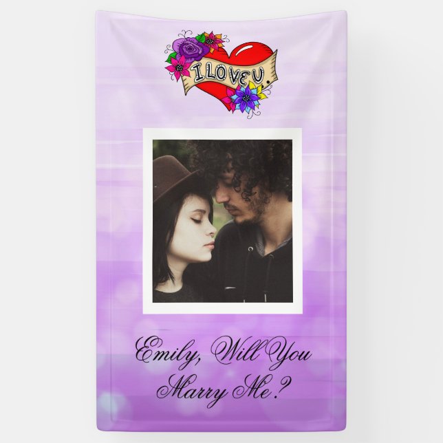 Personalized Will  You Marry Me   Banner (Vertical)