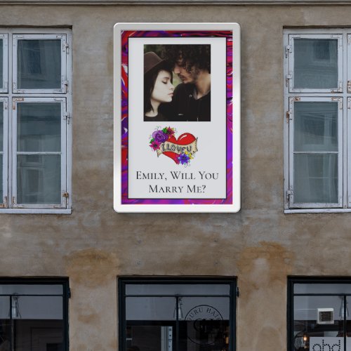 Personalized Will  You Marry Me    Banner