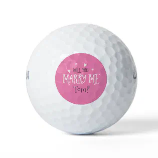 Personalized Will You Marry Me? Golf Balls