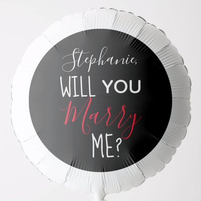 Personalized Will You Marry Me Marriage Proposal Balloon (Front)