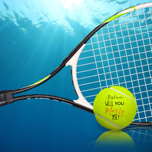 Personalized Will You Marry Me Marriage Proposal Tennis Balls