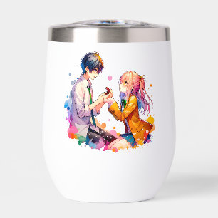 Personalized Will You Marry Me Marriage Proposal Thermal Wine Tumbler