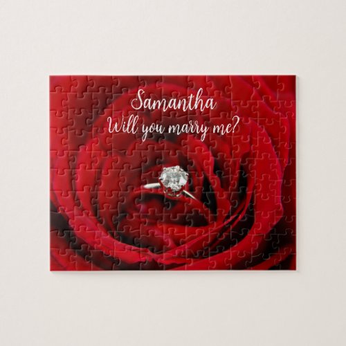 Personalized Will You Marry Me Photo  Message Jigsaw Puzzle