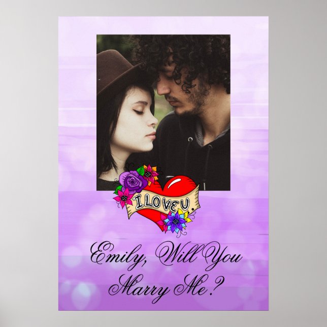 Personalized Will  You Marry Me   Poster (Front)