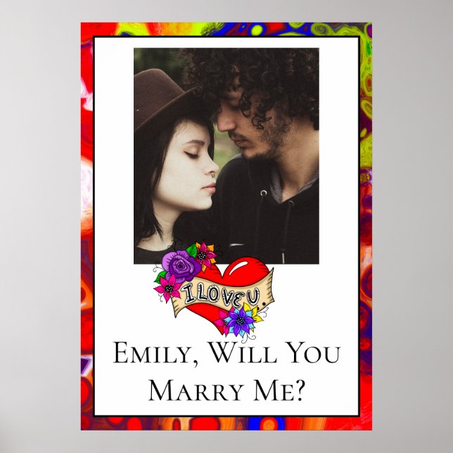 Personalized Will  You Marry Me  Poster (Front)