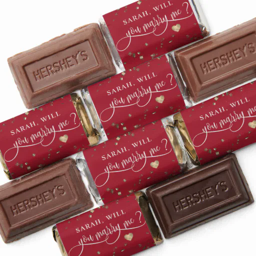 Personalized, Will You Marry Me?, Red Hershey's Miniatures
