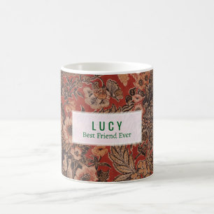 Personalized William Morris Best Friend Coffee Mug