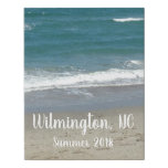 Personalized Wilmington, Nc Beach Poster Faux Canvas Print at Zazzle