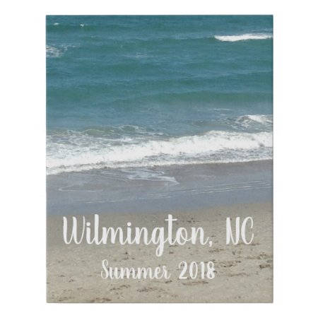 Personalized Wilmington, Nc Beach Poster Faux Canvas Print