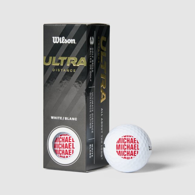 Personalized Wilson golf ball gift set for men (Packaging)