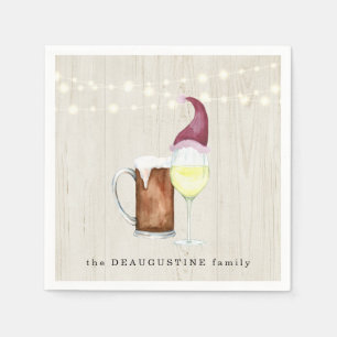 Personalized Wine and Beer & Holiday Cheer Napkins