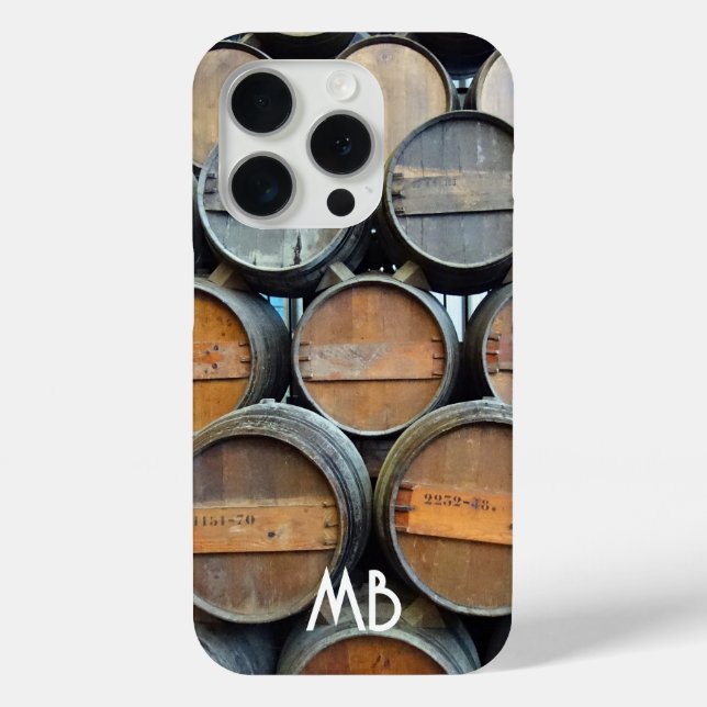Personalized Wine Barrel Phone Case (Back)