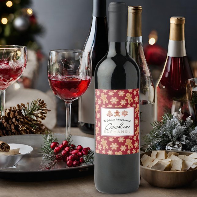 Personalized Wine Bottle Label Cookie Exchange (Creator Uploaded)