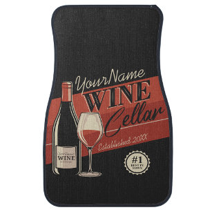Personalized Wine Cellar Bottle Tasting Room Bar   Car Floor Mat