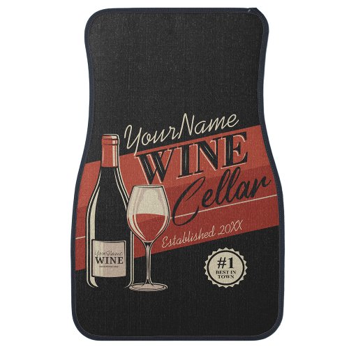 Personalized Wine Cellar Bottle Tasting Room Bar   Car Floor Mat