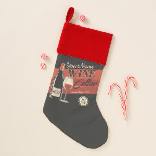 Personalized Wine Cellar Bottle Tasting Room Bar  Christmas Stocking
