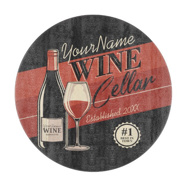 Personalized Wine Cellar Bottle Tasting Room Bar   Cutting Board (Front)