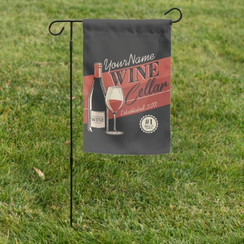Personalized Wine Cellar Bottle Tasting Room Bar   Garden Flag