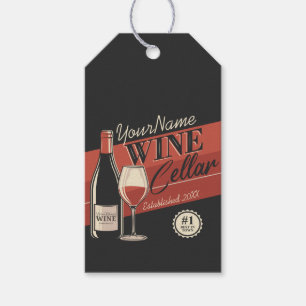 Personalized Wine Cellar Bottle Tasting Room Bar Gift Tags