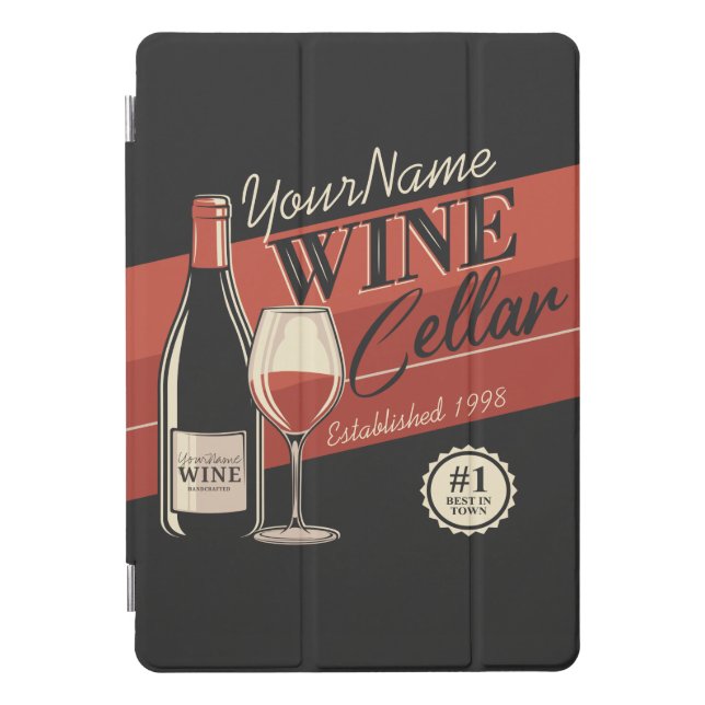 Personalized Wine Cellar Bottle Tasting Room Bar   iPad Pro Cover (Front)