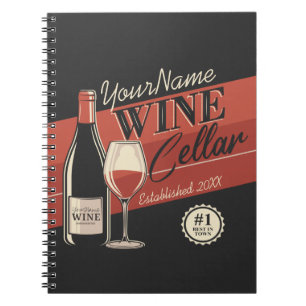 Personalized Wine Cellar Bottle Tasting Room Bar Notebook