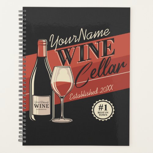 Personalized Wine Cellar Bottle Tasting Room Bar Planner