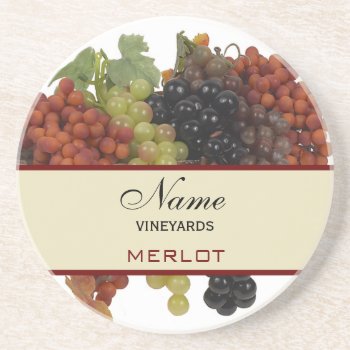 Personalized Wine Coasters by pmcustomgifts at Zazzle