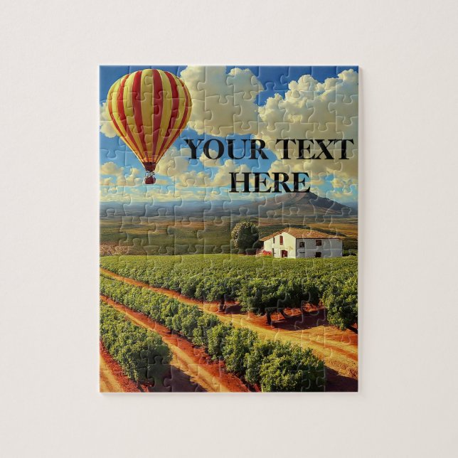 Personalized Wine Country Vineyard game Jigsaw Puzzle (Vertical)