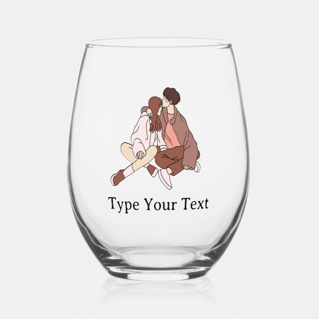 Personalized wine glasses  (Front)