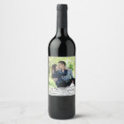 Personalized Wine Label with Photo Couple Wedding