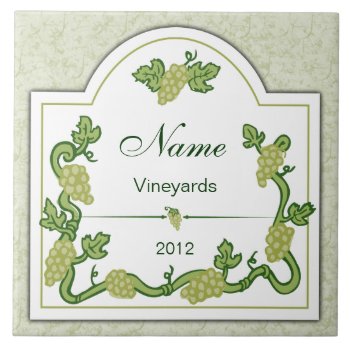 Personalized Wine Large Tile Trivet by pmcustomgifts at Zazzle