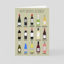 Personalized Wine Lovers Birthday Card
