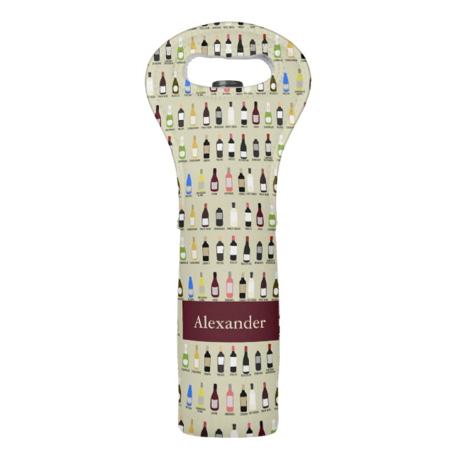 Personalized Wine Lovers Identification Guide Bag (Front)