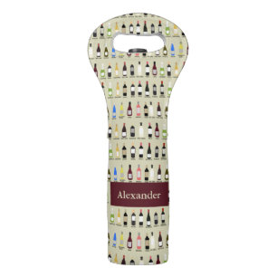 Personalized Wine Lovers Identification Guide Wine Bag
