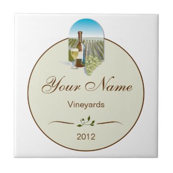 Personalized Wine Tile Trivet by pmcustomgifts at Zazzle