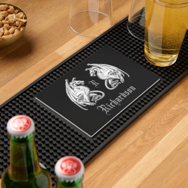 Personalized Winged Dragons  Bar Mat (Insitu (Bar 2))