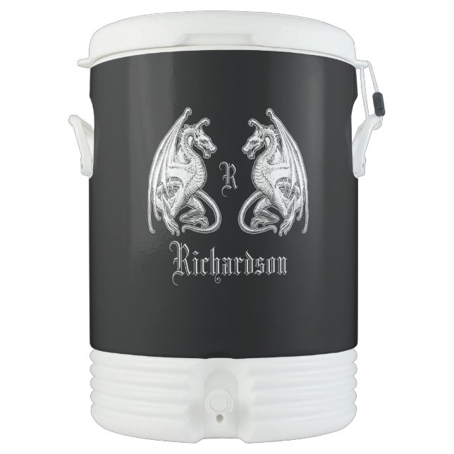 Personalized Winged Dragons Beverage Cooler (Front)