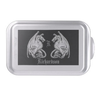 Personalized Winged Dragons  Cake Pan