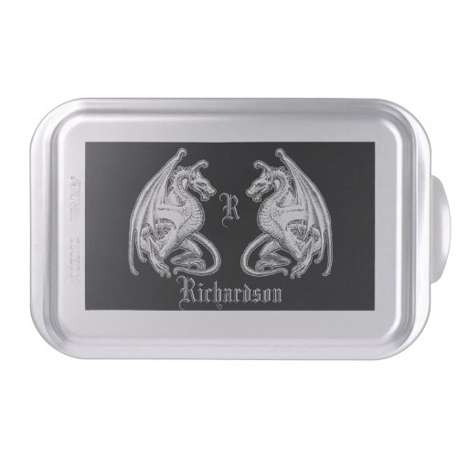 Personalized Winged Dragons  Cake Pan