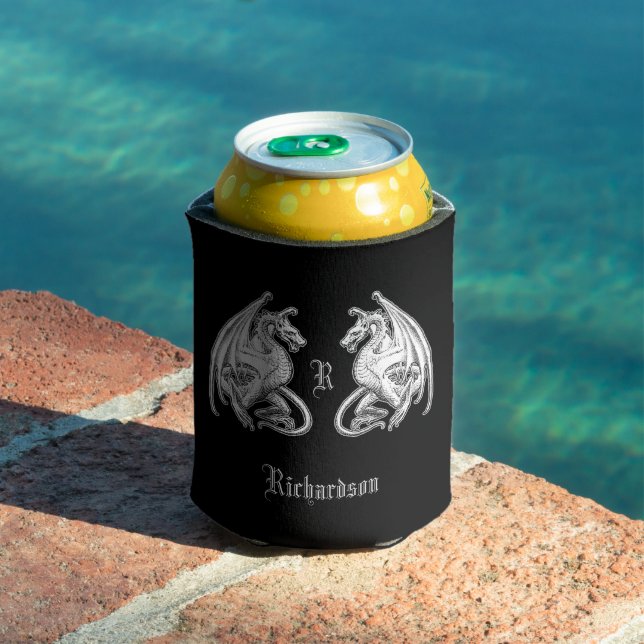 Personalized Winged Dragons Can Cooler (In Situ Pool)