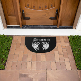 Personalized Winged Dragons Doormat